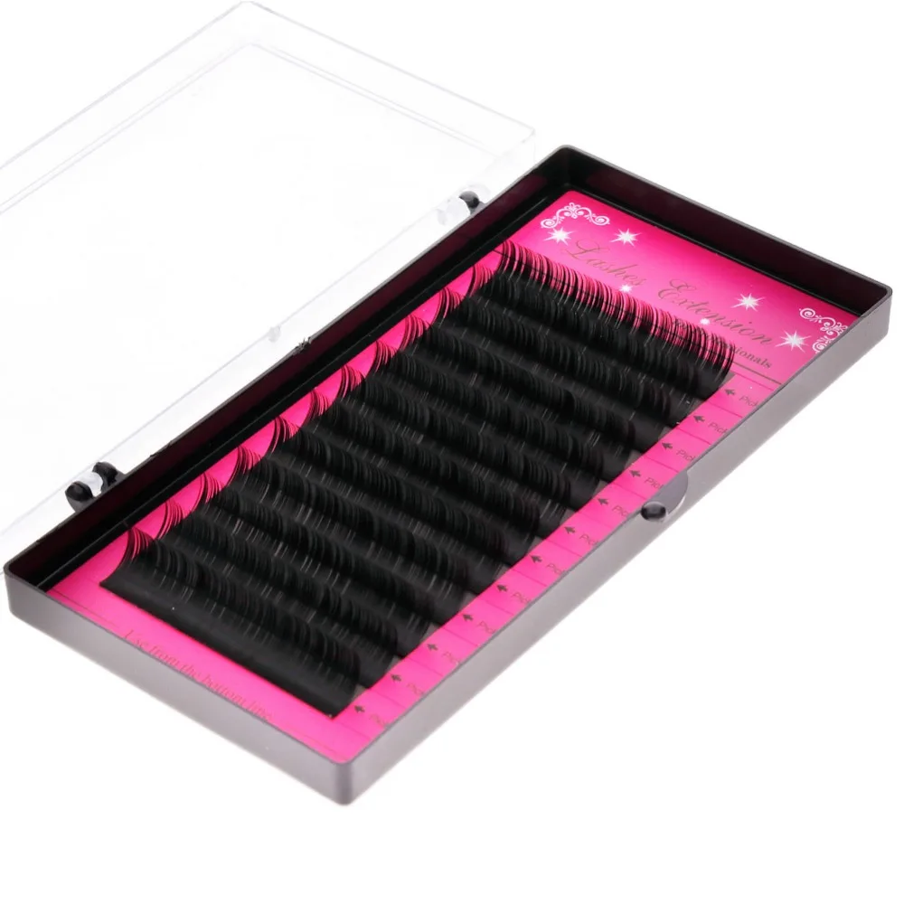 

Black Color Individual Eyelash Extension 3D Russian Volume Mink Eyelash Extensions Cilia All Size Professional Cils #272742