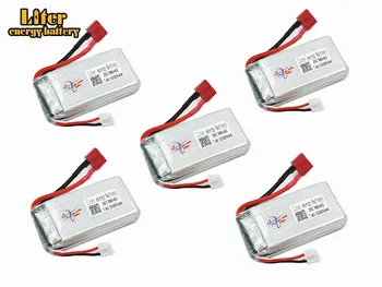 5pcs/set 7.4V 2500mAh 903462 Lipo Battery 12423 12428 For Wltoys 12423 12428 Crawler Car Battery 7.4 V Lithium battery