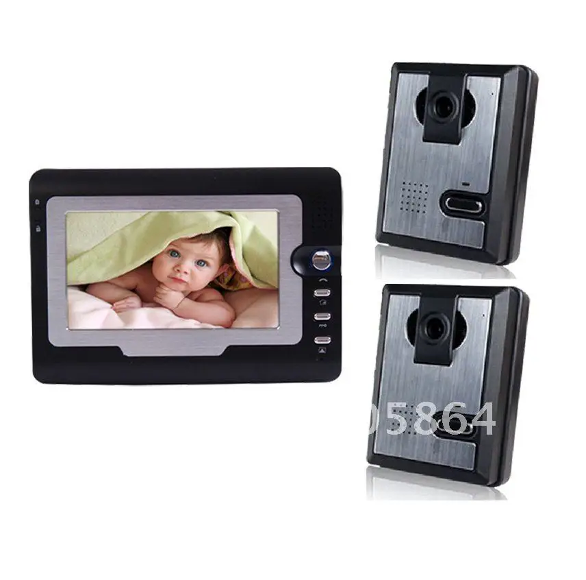 

New: Video Door Phone Intercom 7" LCD Full Color Hands Free ,Clear Night Vision,Remote Unlock,rainproof function