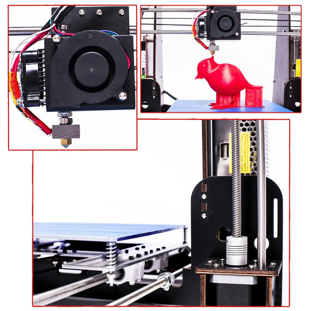 3D Drucker A8 комплект Prusa I3 нормальный 3d принтер 0,4 мм сопло i3 алюминиевый сплав Hotbed Pritner DIY комплект нити США