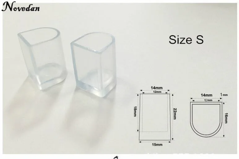 2 пары протекторы для обуви на высоком каблуке каблук-шпилька для латинских танцев танцевальные покрытия каблук Стопперы Нескользящие силиконовые Высокие Heeler для женщин свадебные туфли - Цвет: Size S