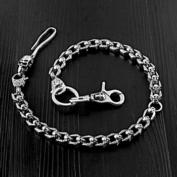 

Skull Stainless steel Men's Pants chain Huge Heavy Wallet Chain