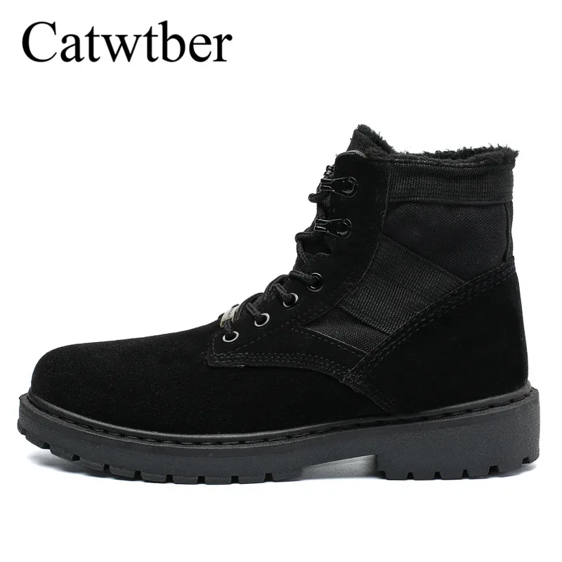 Catwtber 2018 Новое поступление Демисезонный сапоги Для мужчин Ретро замши унисекс