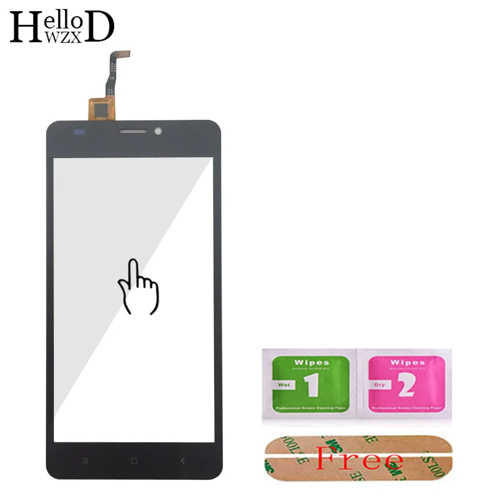 Touch Screen Front Glass For Oukitel C3 Touch Screen Glass Digitizer Panel Touchscreen Lens Sensor Mobile Flex Cable+ Adhesive