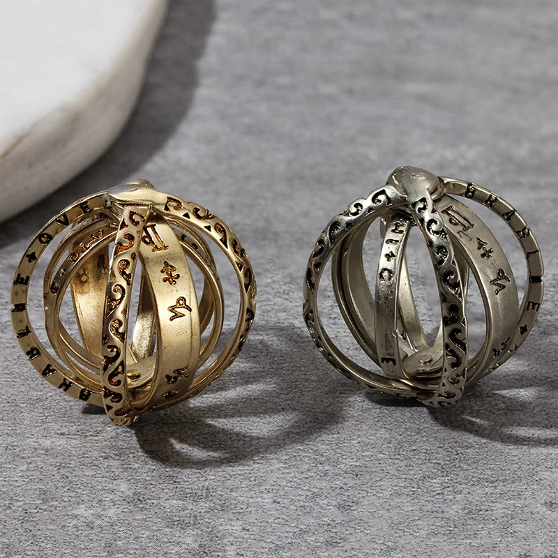 Астрономический шар кольцо открытый медальон космический палец кольцо пара любовник ювелирные изделия подарки для женщин мужские аксессуары