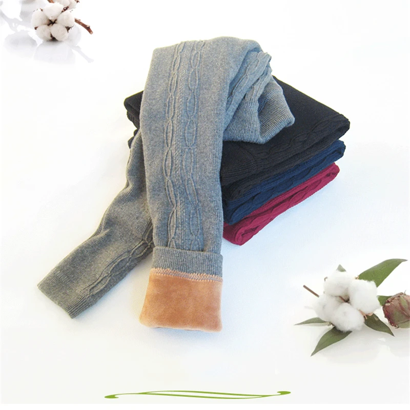 

Warm Thick Plus Velvet Winter Baby Toddler Girls Leggings Kids Pants Solid Cotton Legging Girl Child Long Trousers