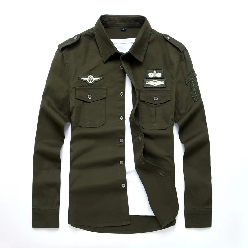 

Men Army Military Tactical Shirts 101 Airborne Shirts Air Force Cargo Casual Clothes Plus Size 5XL 6XL