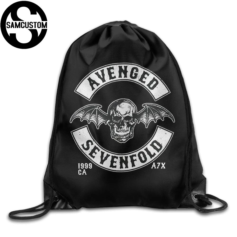 

SAMCUSTOM Avenged Sevenfold 3D Print Shoulders Bag Fabric Backpack men and women Port Drawstring Travel Shoes Dust Storage Bags