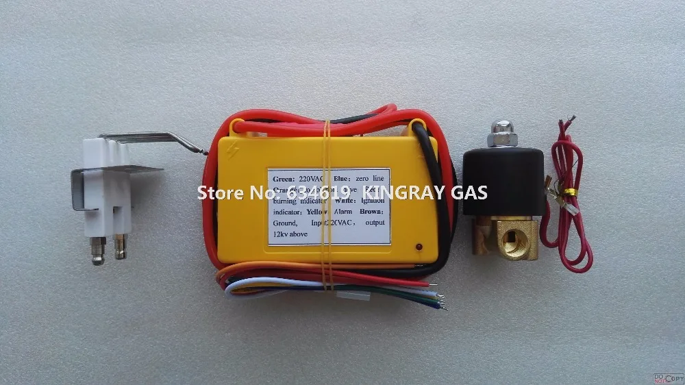 Full Set 220v Ac 1/4" Solenoid Gas Grill Ignition Controller Hot Sale Gas Oven Ignitor Electric Grill / Furnace Lighter