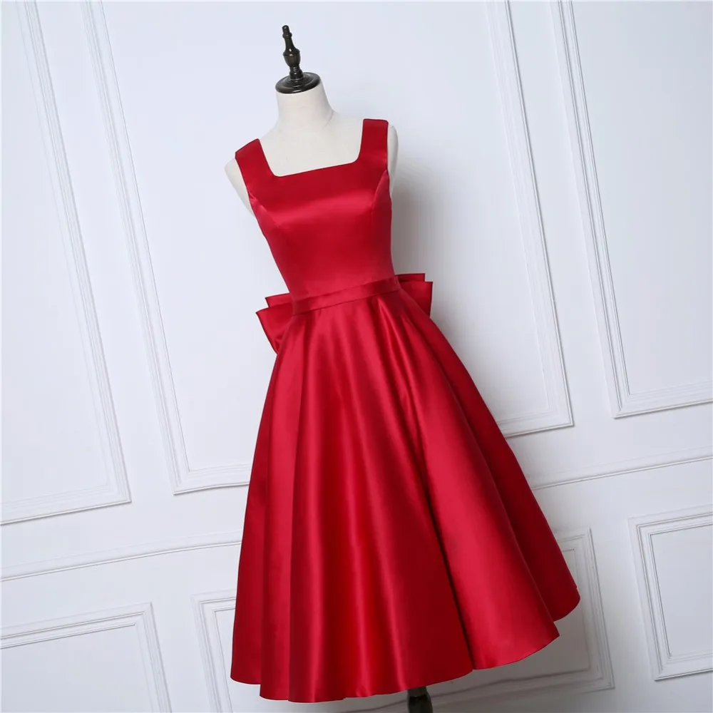 ruthshen Reflective Short Prom Dress 2019 Cheap Burgundy Red Tea Length Backless Cocktail Party Dress Junior Vestidos De Gala