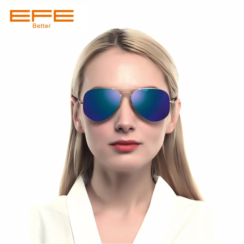 EFE поляризационные солнцезащитные очки для женщин винтажные дизайнерские темные очки для женщин полная металлическая оправа женские для вождения Oculos De Sol Feminino
