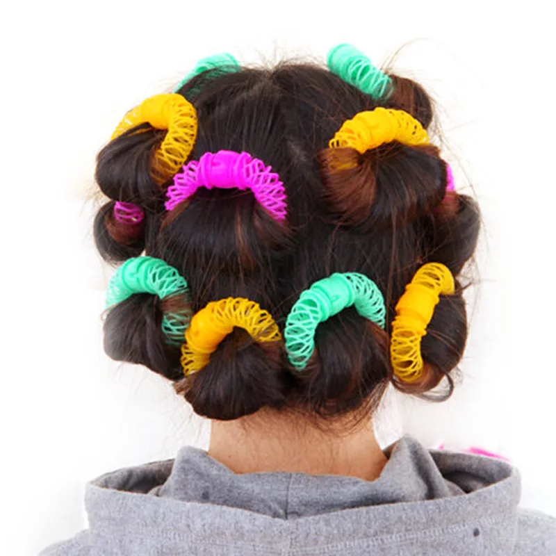 Hair Curling Tools Hairdress Magic Hair Curler Spiral Curls Roller Donuts Curl Hair Styling Tool Accessories DIY 8 Pcs 7cm*6 cm