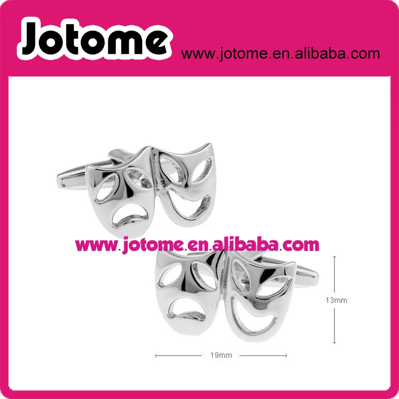 

New Style Happy Sad Mask Cry Smile Face Cufflinks Mens Funny Jewelry Cuff Links