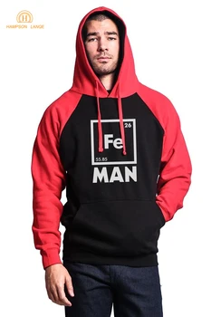 

2019 Autumn Winter Fleece High Quality Men Hoodies For Adult Science Raglan Iron Fe Periodic Table Sweatshirts Men's Sportswear