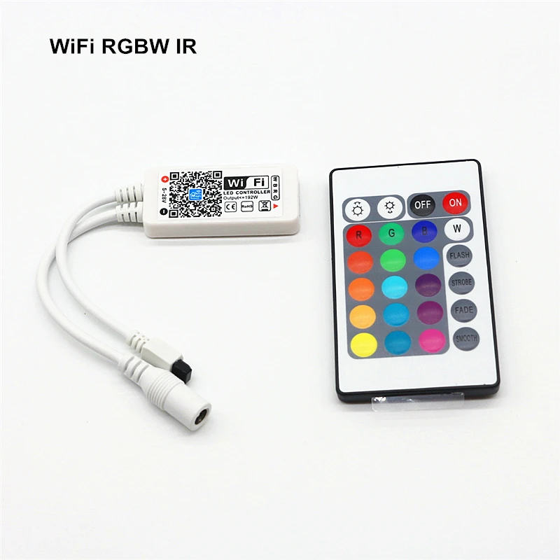 1 шт. Magic Home 5V 12V 24V Мини Bluetooth/Wi-Fi RGB/RGBW Светодиодные ленты контроллер с 24Key ИК-пульт дистанционного управления/21Key РЧ пульт дистанционного управления