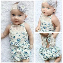 Newborn 2016 party Bebe princess girl baby onesie Toddler props baby shower clothes Rosette kids lace up bubble rompers