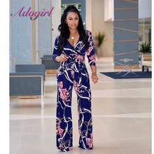 2018 Spaghetti Strap Boho High Waist Tropical chain printing Print Shirred Wide Leg Palazzo Women Jumpsuit fashionable ethnic style print spaghetti strap jumpsuit for women
