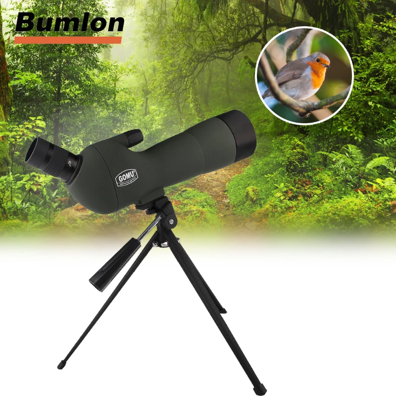 20-60x60  Monocular Telescope HD Outdoor Spotting Scope Zoom with Angled Eyepiece Low Light Night Vision Scope HT38-0008