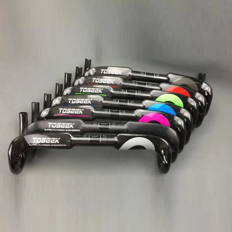 

full handlebar carbon fiber road bike accessories bent bar ud gloss finish 40/42/44cm inner cable routing steering-wheel