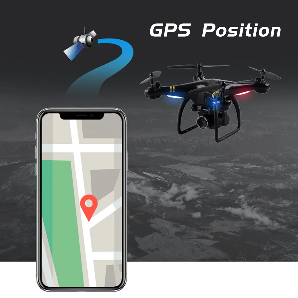 Дрон GW168 2020 GPS Дроны с HD камерой Wi Fi FPV удержанием высоты следуй за мной RC камера