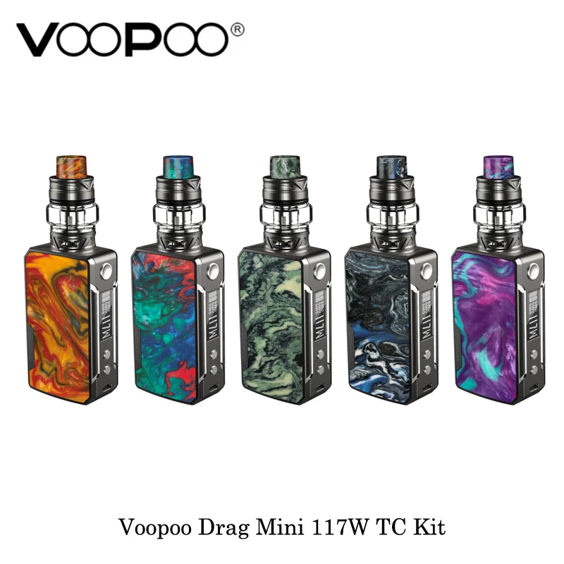 Buy  electronic cigarette Voopoo Drag Mini 117W TC Kit 4400mAh Built-in Battery With Uforce T2 SubOhm Ta