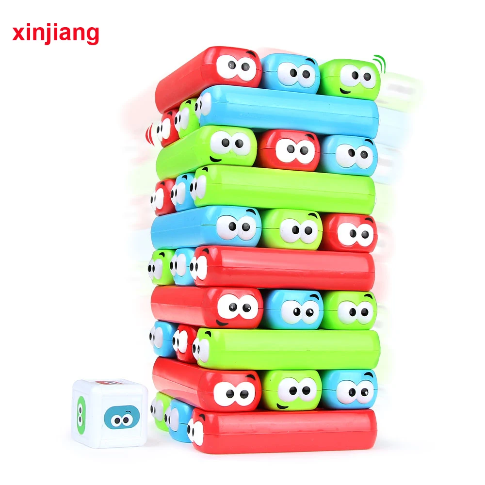 

31PCS Blocks Stacking Tower Game Colorful Bricks Montessori Game Educational Toys For Kids }
