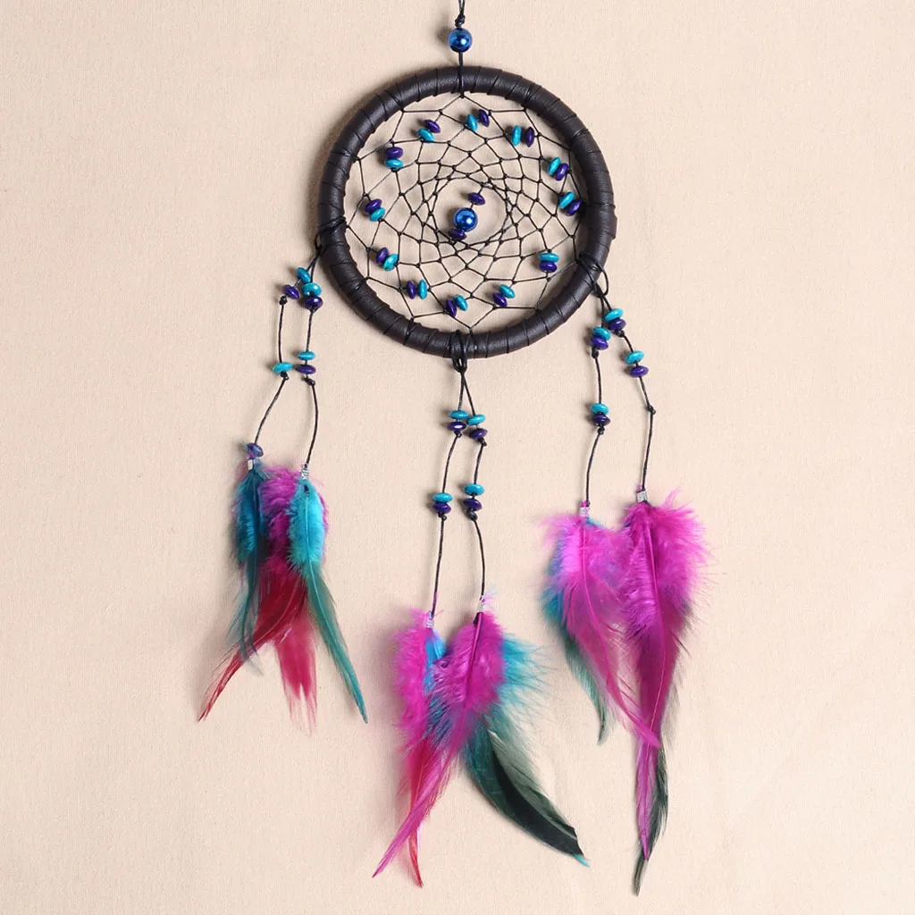 Retro tüy Dream Catcher rüzgar çanları Dreamcatcher parti ev dekorasyonu
