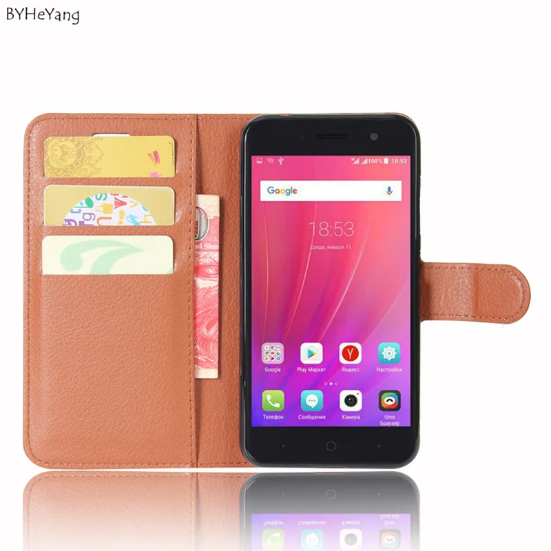 Чехол бумажник BYHeYangWallet для ZTE Blade A520 Роскошный чехол телефона из искусственной