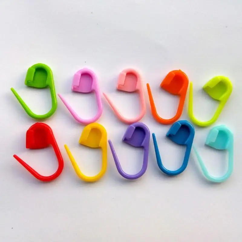 

100pcs Plastic Knit Stitch Knitting Needles Crochet Hook Plastic Markers Needle Clip Craft Knitting Crochet Locking Stitch