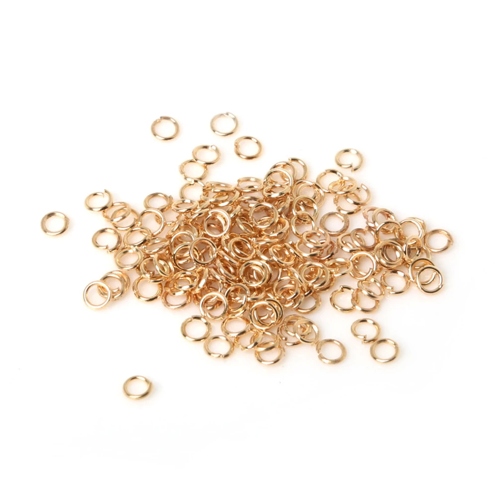 190 1100Pcs/lot 0.5x3mm/0.5x5mm/0.8x7mm Rose Gold Plated Jump Rings