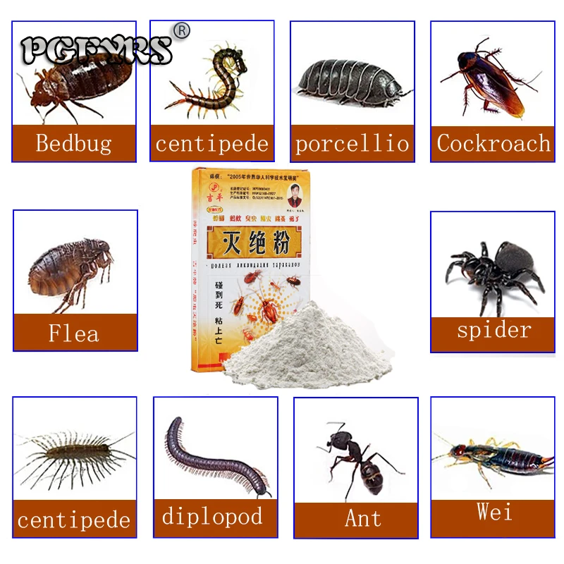 

NEW Multi-function pest control drugs anti cockroach Ants Bed Bugs Centipedes Crickets Spiders Suitable for home/camping 5PCS