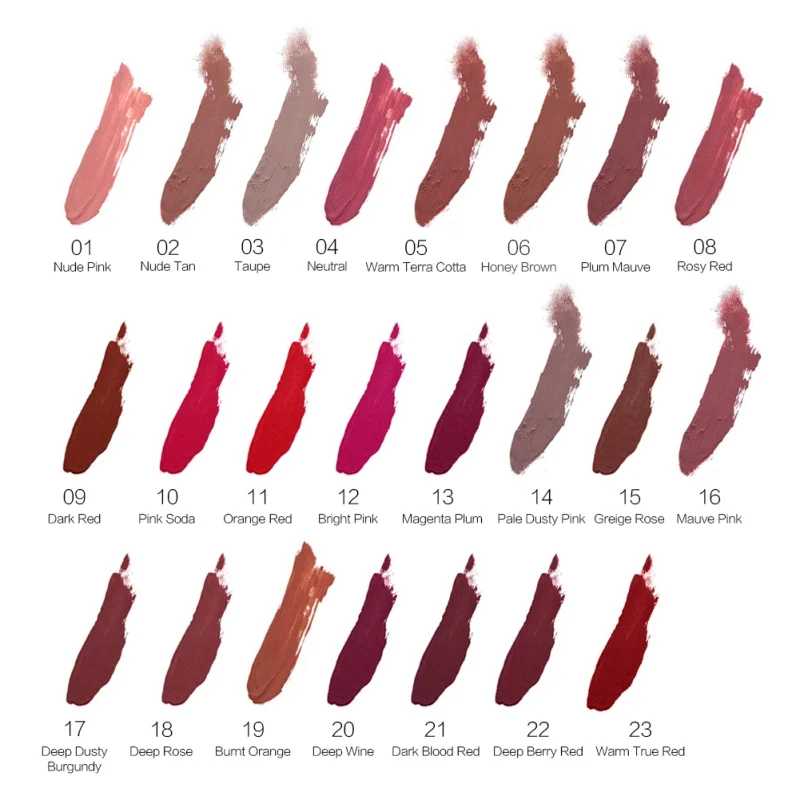 1PC Matte Lipgloss Makeup 23 Color Long Lasting Liquid Lip Stick Lip Tint Make Up Waterproof Lipstick Brand Cosmetic 1PC Matte Lipgloss Makeup 23 Color Long Lasting Liquid Lip Stick Lip Tint Make Up Waterproof Lipstick Brand Cosmetic