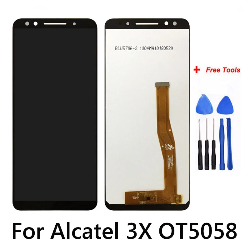 

Original New LCD Display 5.7" For Alcatel 5058i Full LCD Display Touch Screen Digitizer Assembly For Alcatel 3X 5058 5058A 5058Y