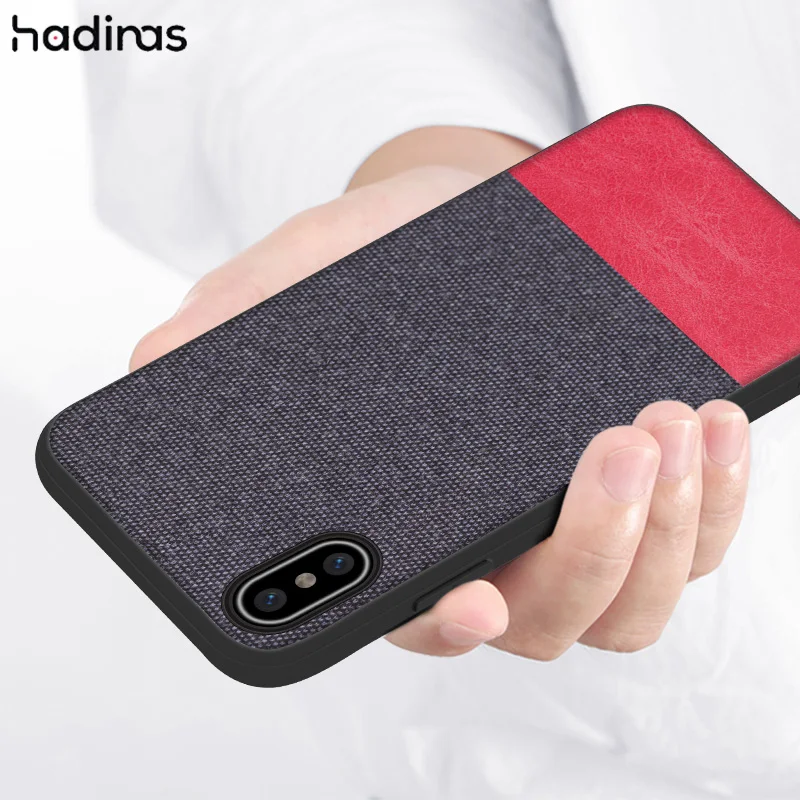Case For iPhone Xr Luxury Soft Fabric Back Cover Line X Xs Max Protective Business Coque |