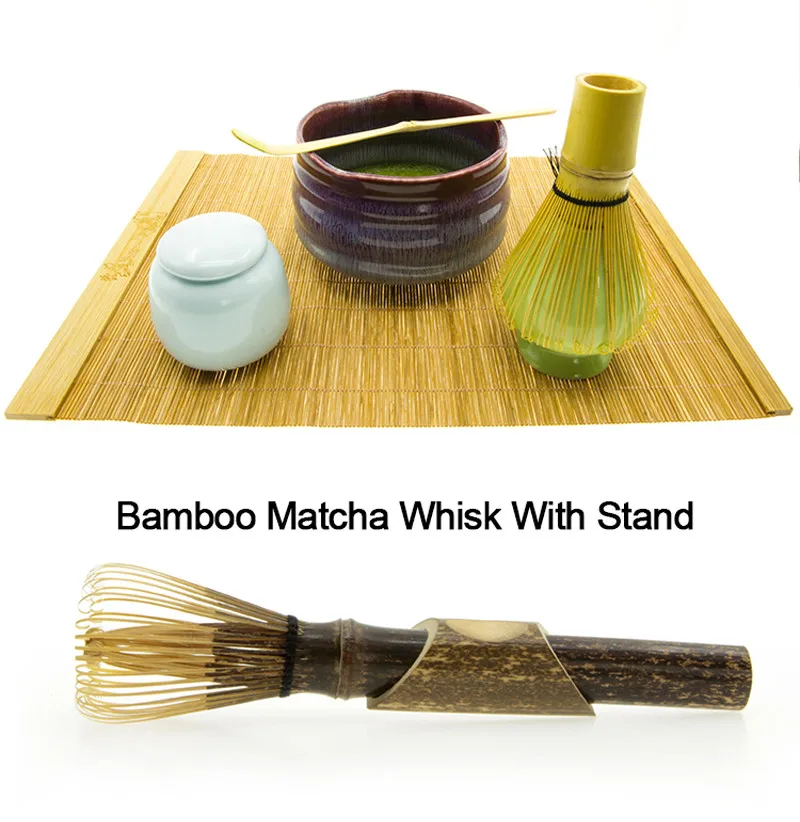 Bamboo Matcha Whisk With Stand (1)