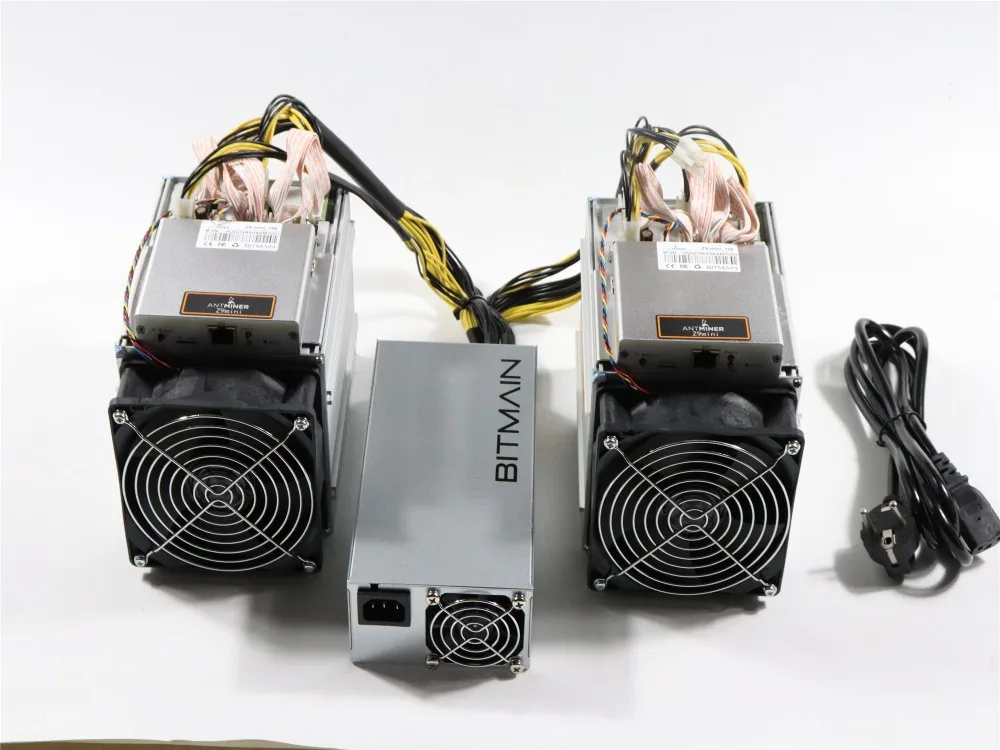 2 шт б/у Antminer Z9 Mini 10k Sol/s 300W с 1pc BITMAIN APW3 1600W PSU Asic Equihash Miner Mine ZEN ZEC BTG