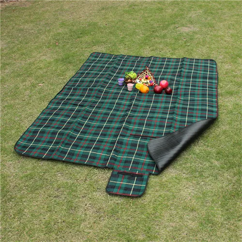 VILEAD 5 размер открытый пляж Пикник складной походный коврик водонепроницаемый спальный походный коврик влагостойкий плед одеяло - Цвет: Green Camping Mat