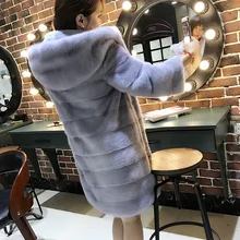 LTGFUR 2017 New Style Whole Peel Import Long mink coats with Hood Women hood fur coats from natural fur,real mink fur coat