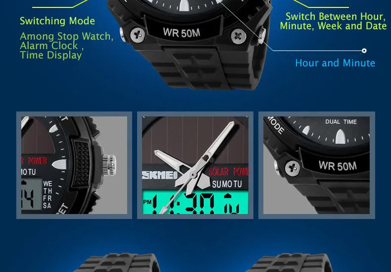 Мужские часы на солнечной батарее,, Кварцевые водонепроницаемые наручные часы для мужчин и мальчиков, Модные Военные спортивные часы, Relogio Masculino Reloj