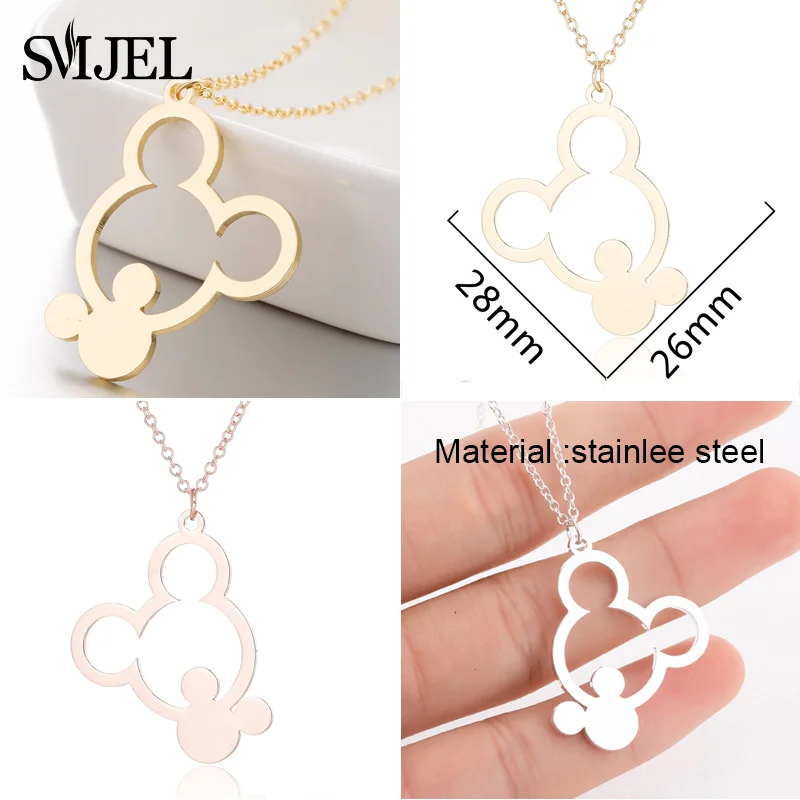 SMJEL Mini Animal Earing Mickey Earrings for Women Bijoux New Kids Earring Small Ear Studs Pendientes Cartoon Jewelry oorbellen