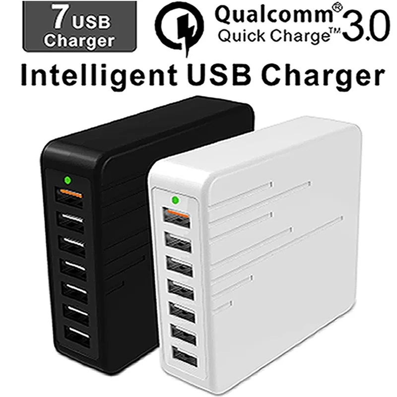 

Universal 36W 7 Ports USB Charger For iPhone Samsung Huawei Xiaomi Mobile Phone Quick Charge 3.0 Travel Fast charger charging