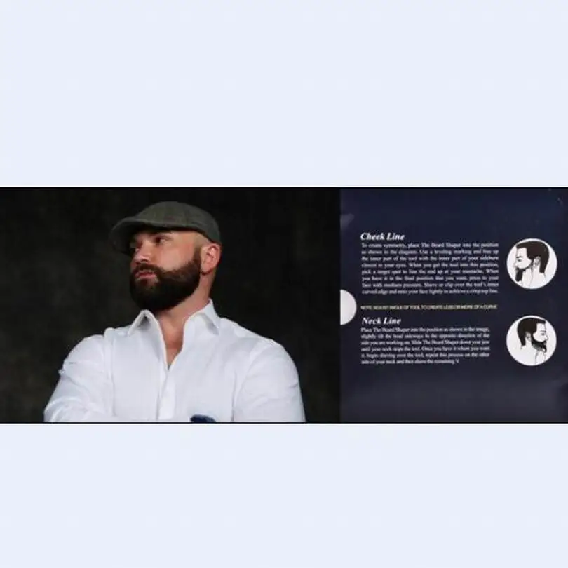 US $186.50 Fast ship way creative beard template comb beard shaper as beard styling comb for facial hair beard shaping tool AS SEEN ON TV