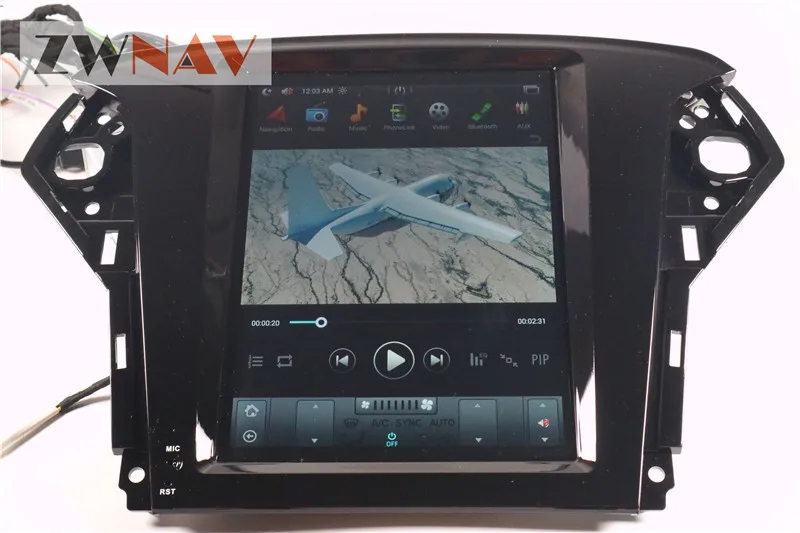Discount ZWNVA Tesla style Screen Android 7.1 RAM 2GB ROM 64GB Car Player GPS Navigation Radio Screen For Ford Mondeo MK4 2007-2012 15