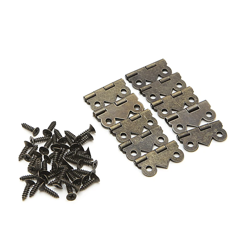 

10Pcs/Set Mini Butterfly Door Cabinet Drawer Jewellery Box Hinge Furniture 20mm x17mm