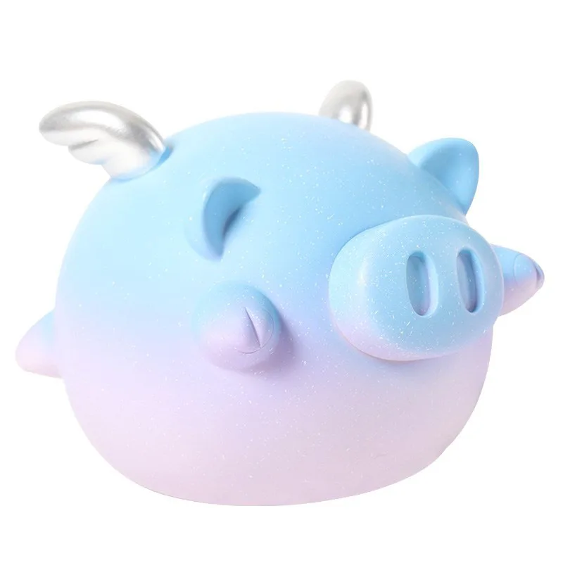 

New Creative Dream Angel Small Flying Pig Piggy Bank Money Box Decoration Silicone Lucky Pig Model Crafts Student Children Gifts
