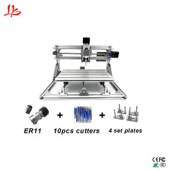 CNC2418 с ER11 diy Мини гравировальный станок с ЧПУ лазерная гравировка, Pcb ПВХ фрезерные Маршрутизатор токарный станок