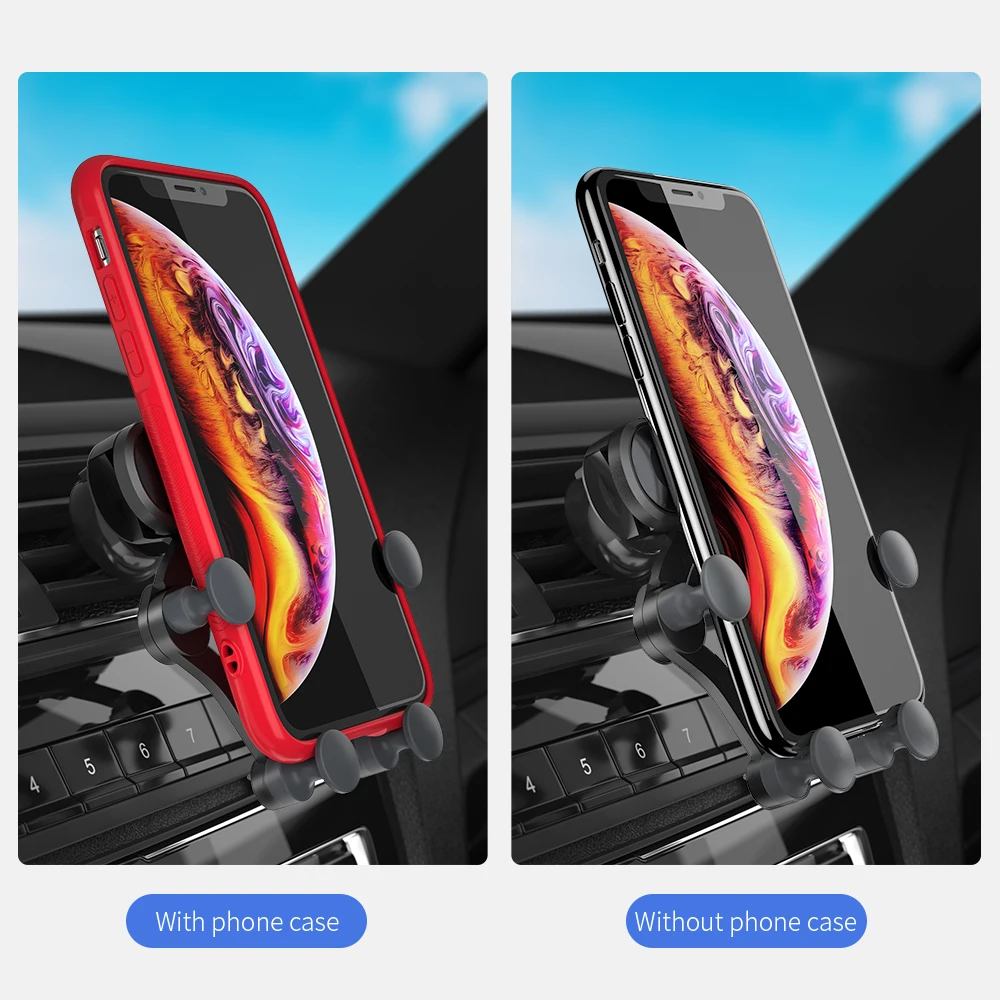 FPU Универсальный Автомобильный держатель для телефона гравитационный держатель на вентиляционное отверстие автомобиля для iPhone XS Max XR X 8 Xiaomi samsung мобильный телефон gps Поддержка Стенд