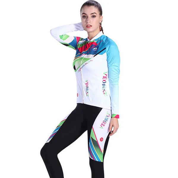 Летняя женская одежда для горного велосипеда, дышащая одежда для шоссейного велосипеда Pro Team, быстросохнущая одежда для велоспорта на весну и осень, комплекты из Джерси с длинным рукавом для велоспорта - Цвет: 8