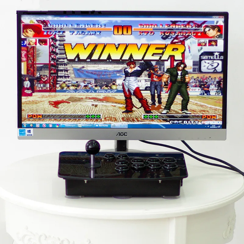 Cdragon all balck USB Arcade Joystick Controller  8 Directional Buttons Rocker Wired For PC free shipping