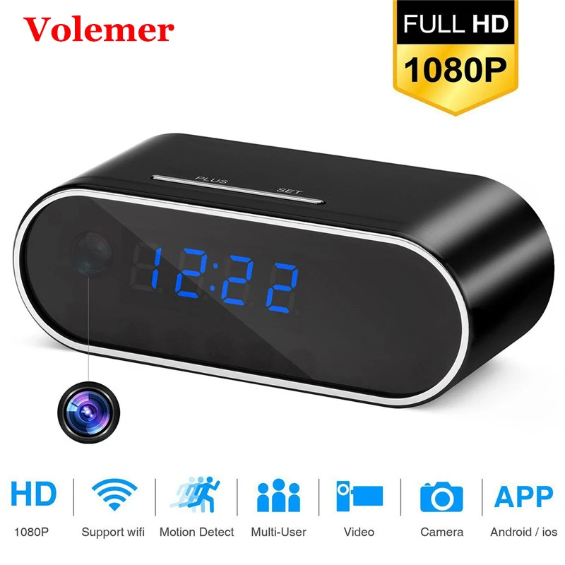 

Volemer Z10 Table Clock Camera Alarm Setting Mini Camera IR Night Vision mini Wifi full HD 1080P DV DVR Small IP Mini Camera
